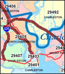 South Carolina Area Code Map