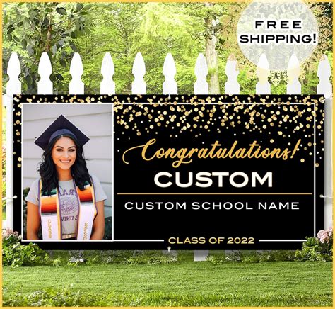 Custom Graduation Banner 2023 Outdoor With Photo Congratulations Banner