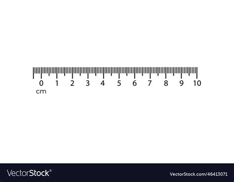 10 Centimeters Ruler Measurement Tool Royalty Free Vector