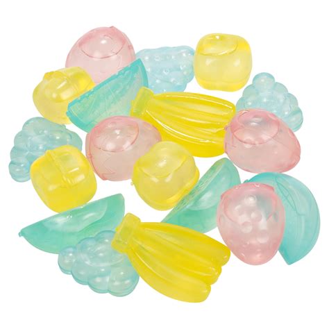 18 Pieces Plastic Ice Cubes Fruit Shaped Assorted Cool Cold Drinks Bar
