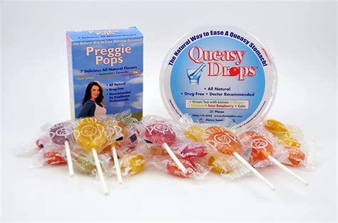 Three Lollies Queasy Pops Variety Pack For Nausea Relief 7 Count