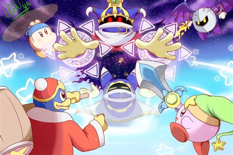 Kirby And Friends Vs Magolor By Ele Nya On Deviantart Kirby Anime