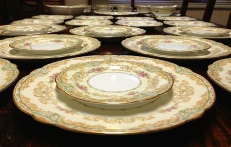 Rare 1933 Noritake Shelby Fine China 8 Settingsserving Pieces