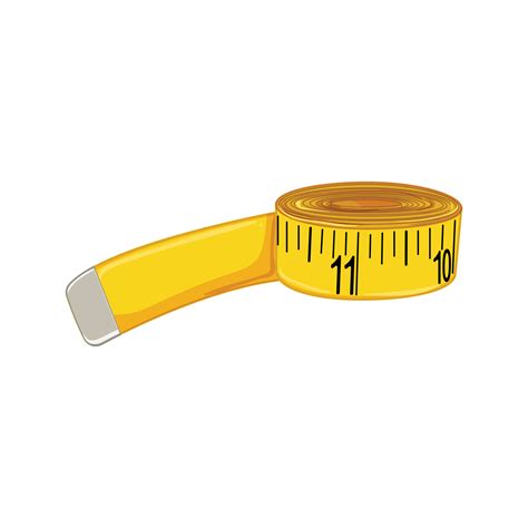 Length Yellow Measuring Tape Cartoon Vector Illustration 20294525