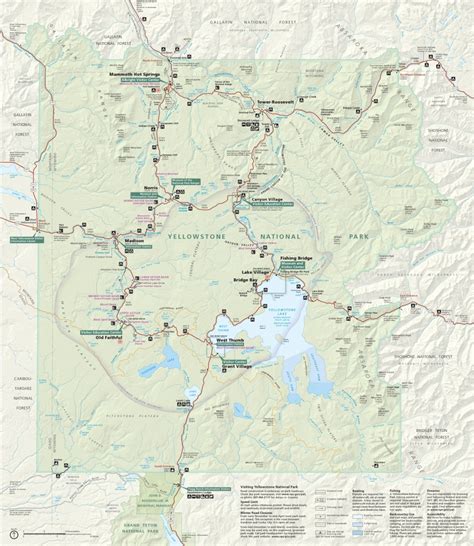 Yellowstone Maps Npmaps Just Free Maps Period Printable Hiking