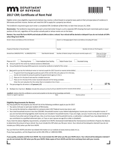 Fillable Mn Crp Form Printable Forms Free Online
