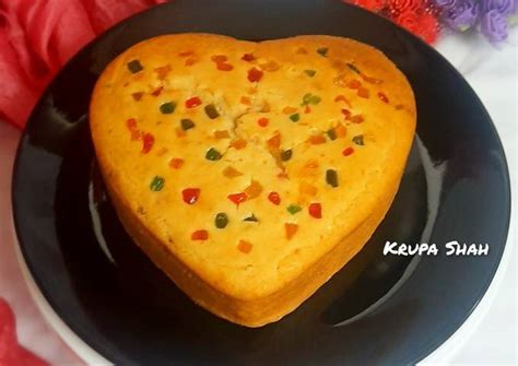 Eggless Tutti Frutti Cake Recipe By Krupa Kapadia Shah Cookpad
