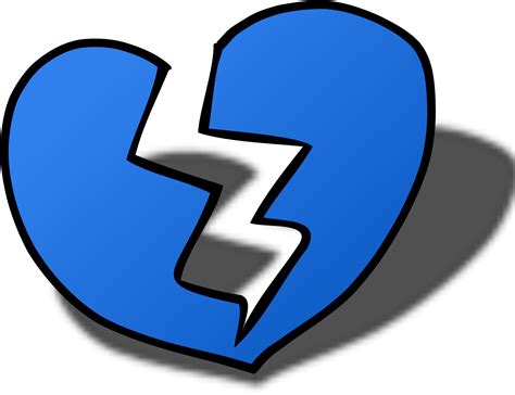 Blue Heart Broken Emoji Clipart Full Size Clipart 5641665 Pinclipart
