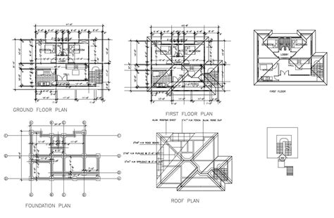Floor Plan Of The House With Detail Dimension In Autocad Cadbull