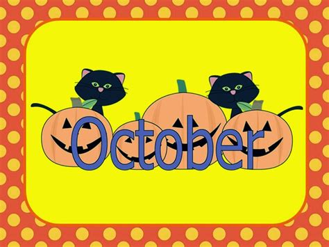 A Teachers Touch October Smartboard Calendar