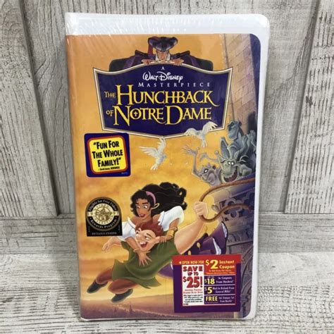 The Hunchback Of Notre Dame Vhs Clamshell Walt Disney Masterpiece New Sealed Picclick