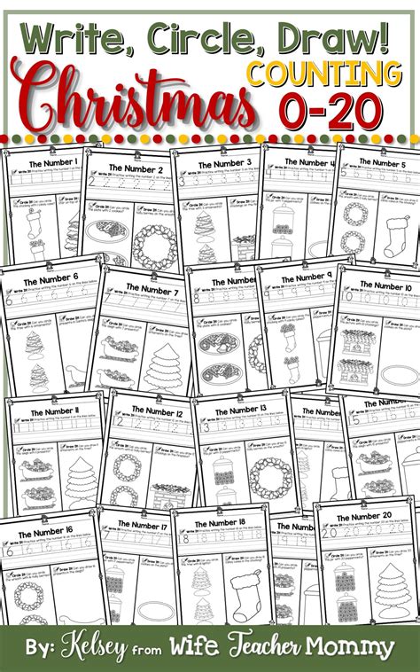 Christmas Counting 1 10 Worksheets