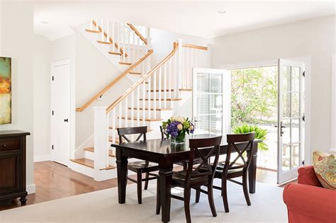 Open Staircase Stairs Between Kitchen And Living Room Michael Yoder