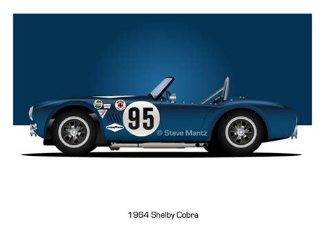 1964 Shelby Cobra Race Car Steve Mantz Illustrator