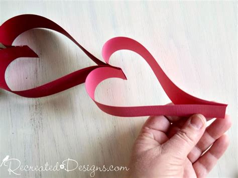 Easy Diy Paper Heart Garland For Valentines Day Recreated Designs