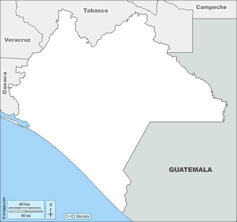 Chiapas Mapa Gratuito Mapa Mudo Gratuito Mapa En Blanco Gratuito
