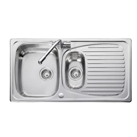 Tap sink bathroom gootsteen, a plan view of a square ceramic. Euroline Bowl & 1/2 Kitchen Sink