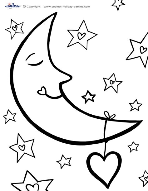 Print and color valentine's day pdf coloring books from primarygames. Moon coloring pages to download and print for free