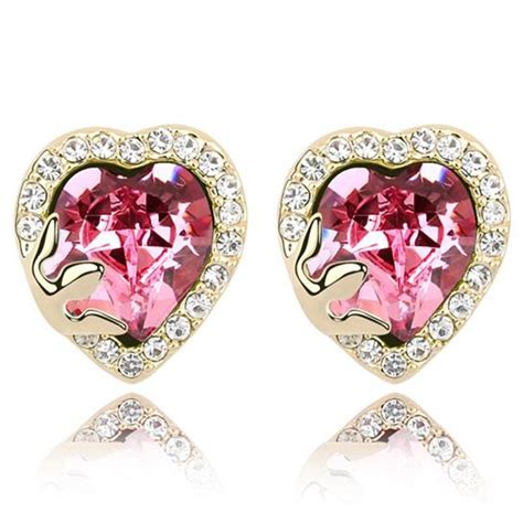 Birthday gift jewellery for girlfriend. Birthday Gift For Girlfriend Crystal Heart Earrings ...