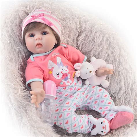 Lovely 55 Cm Cute Reborn Soft Silicone Newborn Doll For Girl 22
