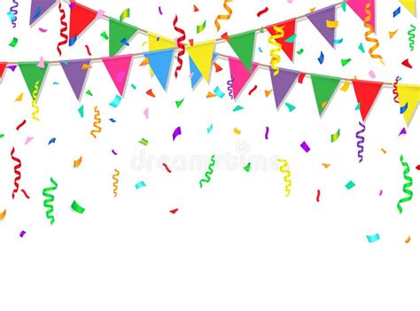 Celebrate Banner Party Flags Confetti Stock Illustrations 2463