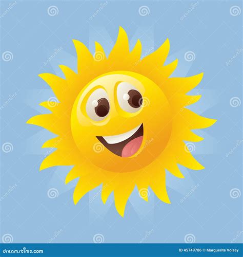 Sunny Face Stock Vector Illustration Of Yellow Face 45749786