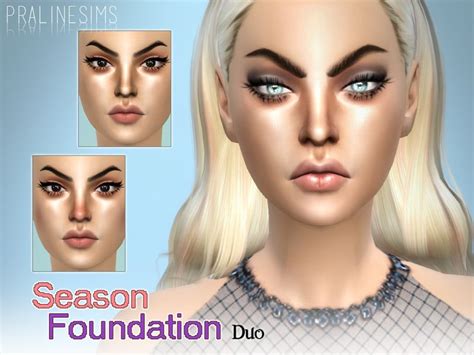 Pralinesims Season Foundation Duo N03 04 Sims 4 Cc Makeup Makeup