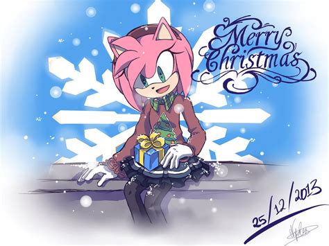 Merry Christmas D By Nicky 306 On Deviantart Amy Rose Amy The