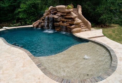 The advantages of an above ground patio waterfall are: Inground Pool Waterfall Kits | Backyard Design Ideas