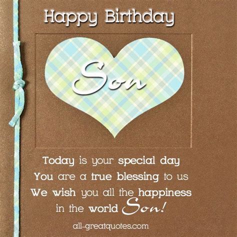 21 Birthday Cards For Son Happy Birthday To My Wonderful Son I Love You
