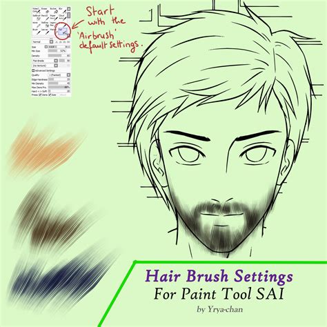 Hair Brush Settings For Paint Tool Sai By Yrya Chan On Deviantart