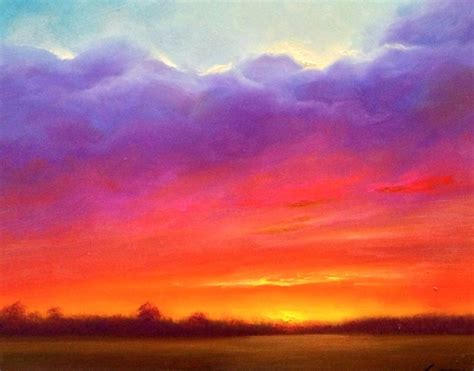 Delta Sunset Oil Painting Oil Painting Nature Sunset Painting