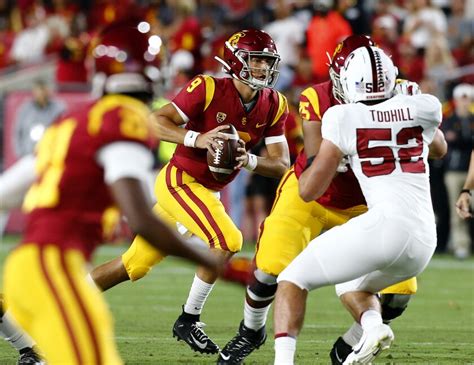 Kedon Slovis Stellar First Start Leads Usc Over No 23 Stanford Los