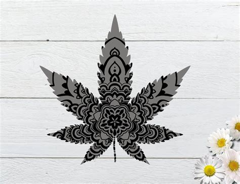 Cannabis Cut File Cannabis Mandala Svg Cricut Etsy