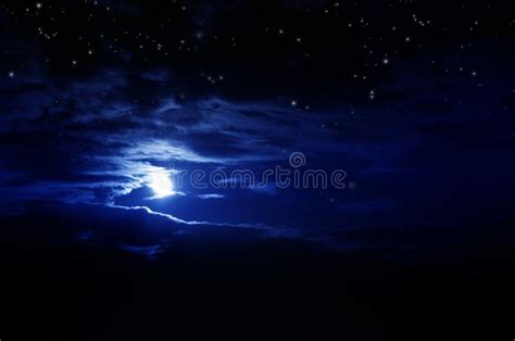 Blue Night Sky Stock Photo Image Of Full Celestial 152781820
