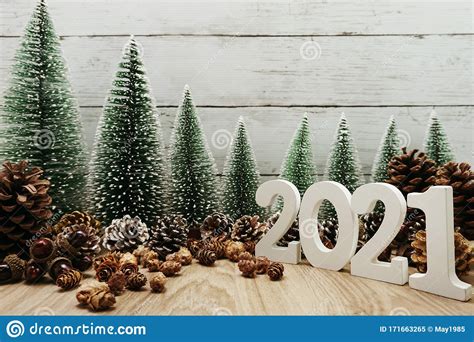 2021 Happy New Year Festive Background With Christmas Tree ...