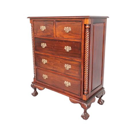 Solid Mahogany Wood Chest Of Drawers Bedroom Furniture Antique Style