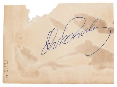 Elvis Presley Signature Sold For 1283 Rr Auction