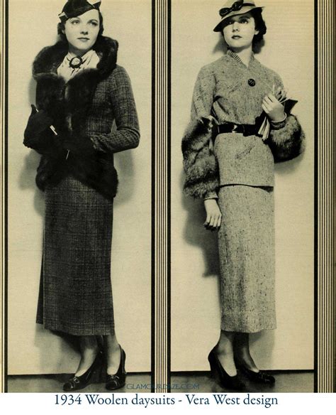 1930s Fashion Gorgeous Autumn Styles For 1934 Glamour Daze