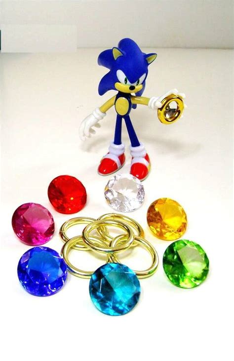 7 Chaos Emeralds And 5 Power Rings Sonic The Hedgehog