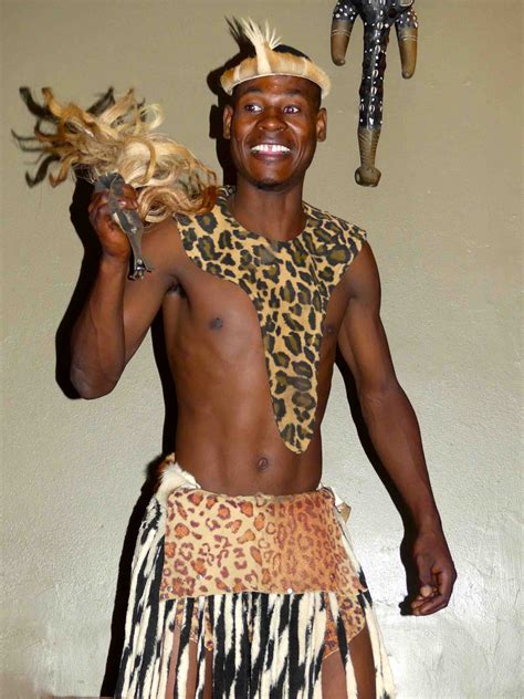 Guerrier Zoulou à Zulu Nyala Portraits Zoulouland Pays Zoulou