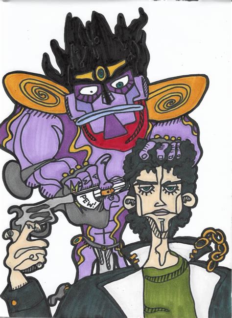Drawing Jojo Characters In Oingo Boingo Style Every Day Until Stone