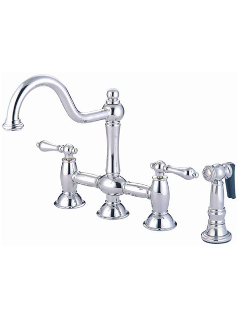 The heritage 8 centerset kitchen faucet is elegantly designed and dragon brass antique faucet washing machine faucet single nozzle kitchen, gardenby blancho bedding(1). Chesapeake Kitchen Bridge Faucet with American Levers and ...