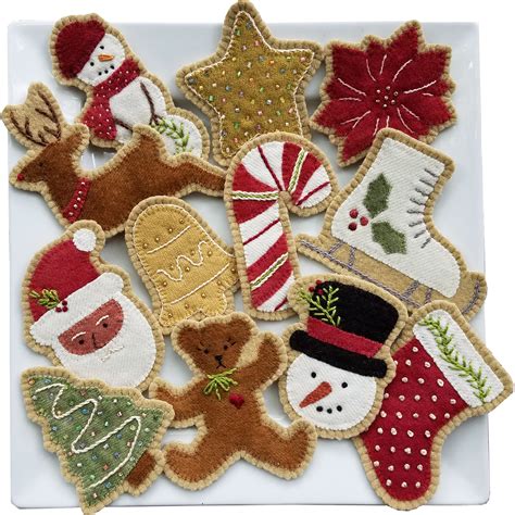 Sugar Cookie Ornaments Pattern Felt Christmas Decorations Christmas