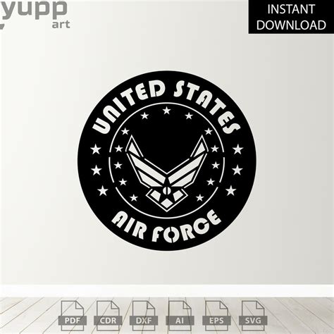 Us Air Force Dxf Files Us Air Force Laser Cut Us Air Force Svg Etsy Uk