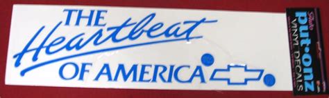 Chevrolet The Heartbeat Of America Decal Large