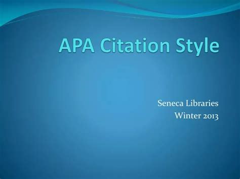 Ppt Apa Citation Style Powerpoint Presentation Free Download Id 1689017