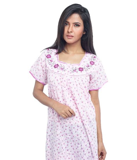 Buy Juliet Pink Cotton Nighty Online At Best Prices In India Snapdeal