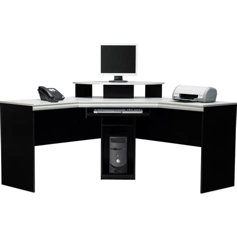 Ameriwood Corner Desk In Silver And Black With Its Ability To Fit