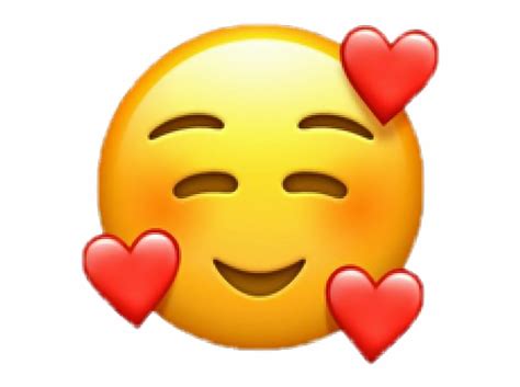 Neutral face emoji looks like expressionless face with a smiley with open eyes and indifferent mouth in the form of a straight line. New Apple Emoji Heart Face - Smiling Face With 3 Hearts ...